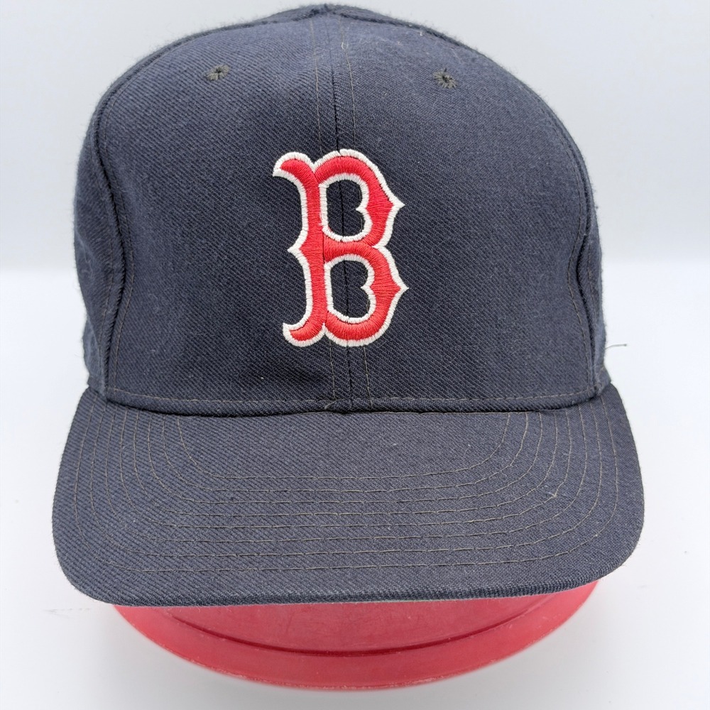 Vintage Boston Red Sox Hat New Era Pro Diamond Navy Wool USA 90s Fitted 7 3/8